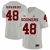 Oklahoma Sooners 48 Aaron Ripkowski White College Football Jersey Dzhi,baseball caps,new era cap wholesale,wholesale hats